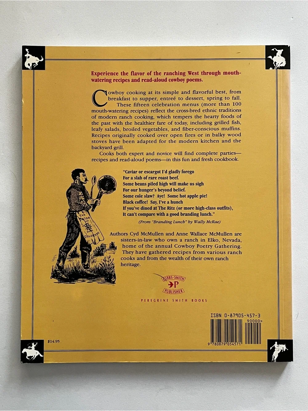 Cowboy Cookbook & poetry- Menus & Verse for Western Celebrations YUM